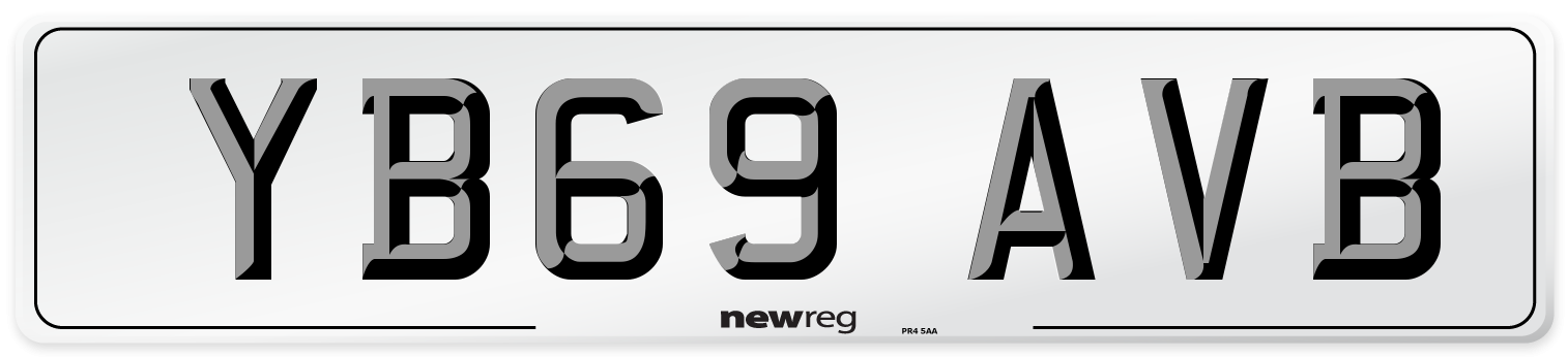 YB69 AVB Number Plate from New Reg